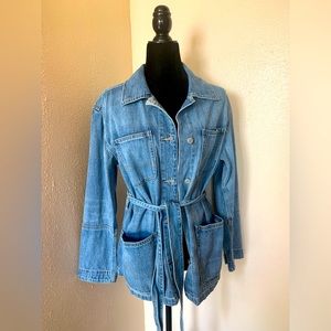 Belted Denim Jean Jacket
